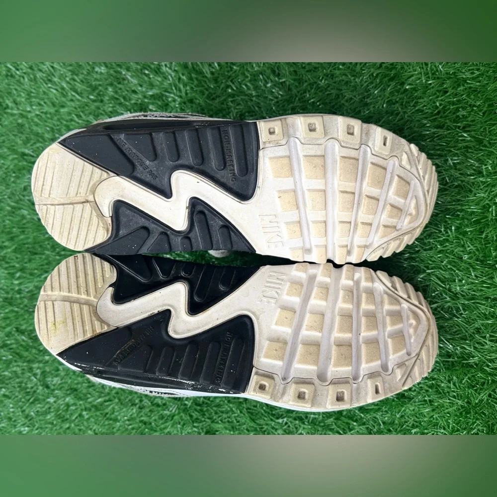 AIR MAX 90 LTR (GS) preschool – White/Black-pr Platinum-white Size 6Y‎